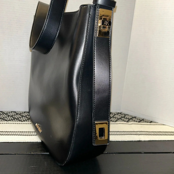 NWOT Anne Klein black leather bag - Picture 4 of 5